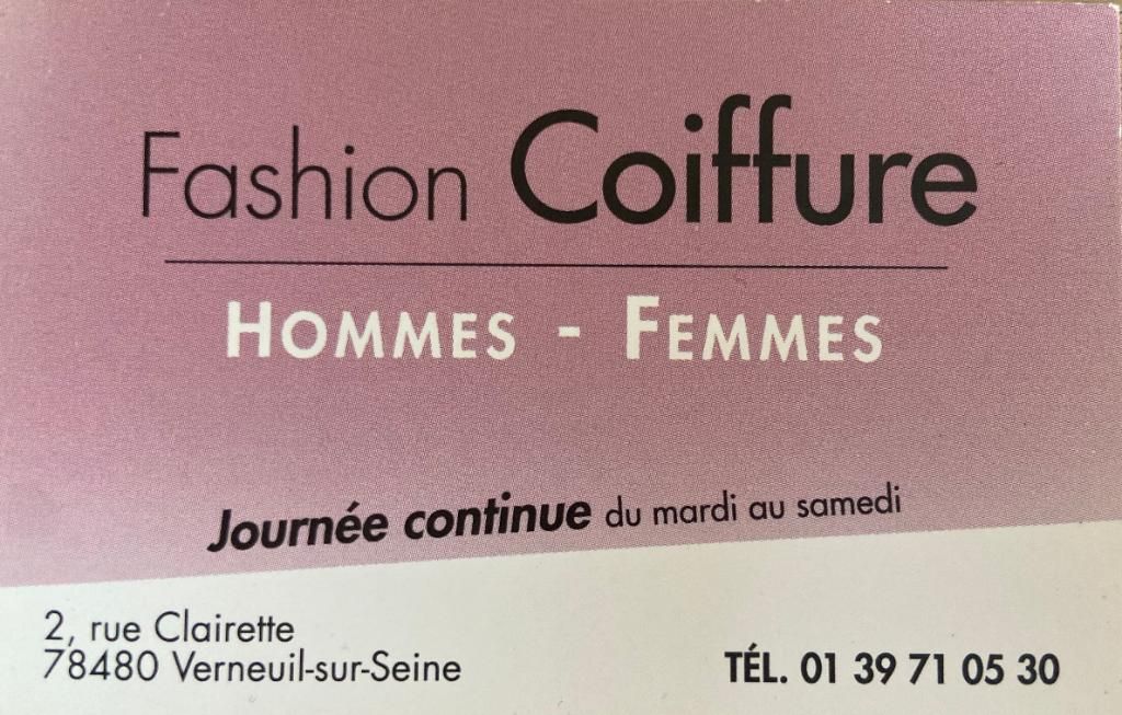Fashion Coiffure Verneuil sur Seine - Coiffeur (adresse, horaires)
