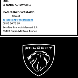 Logo Le Nôtre Automobile Réparateur agréé Peugeot Anciennement garage Le Notre