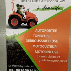 Logo Tofmot Motoculture Réparation a Domicile le Luc 83340