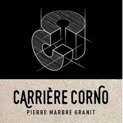 Logo Carrière CORNO, pierre de rognes